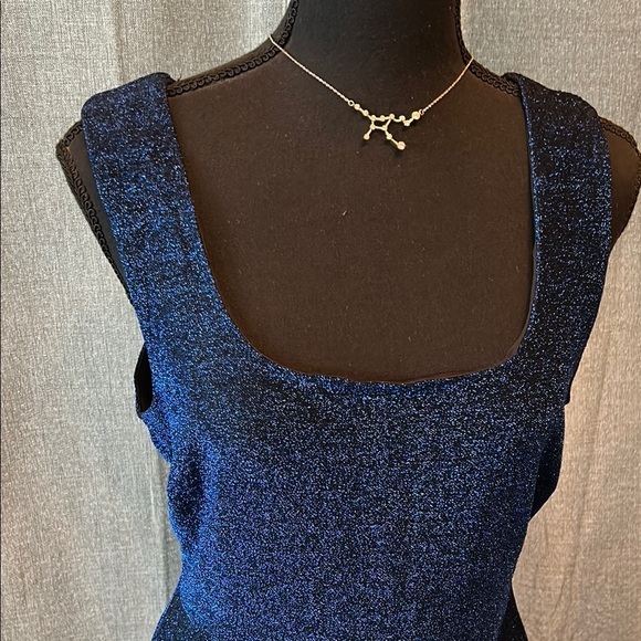 Lulu's Blue Sleeveless Scoop Neck Mini Dress - Picture 2 of 6